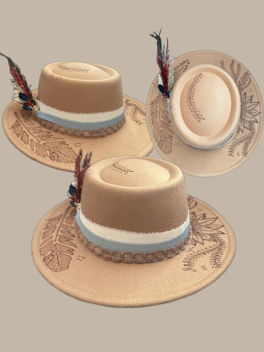 Custom Hand-Made Burned Hats